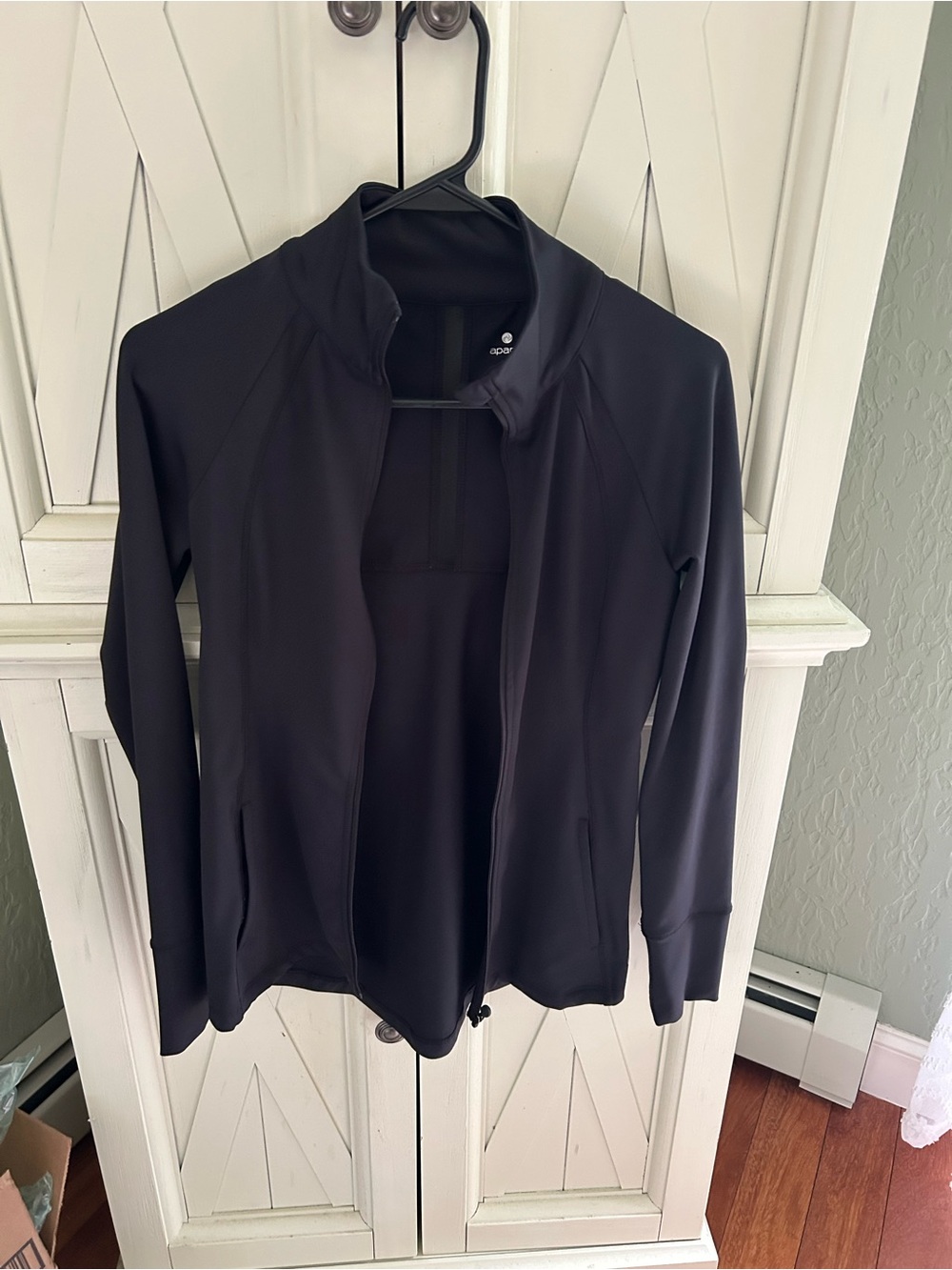 Black Athletic Zip-Up Jacket
